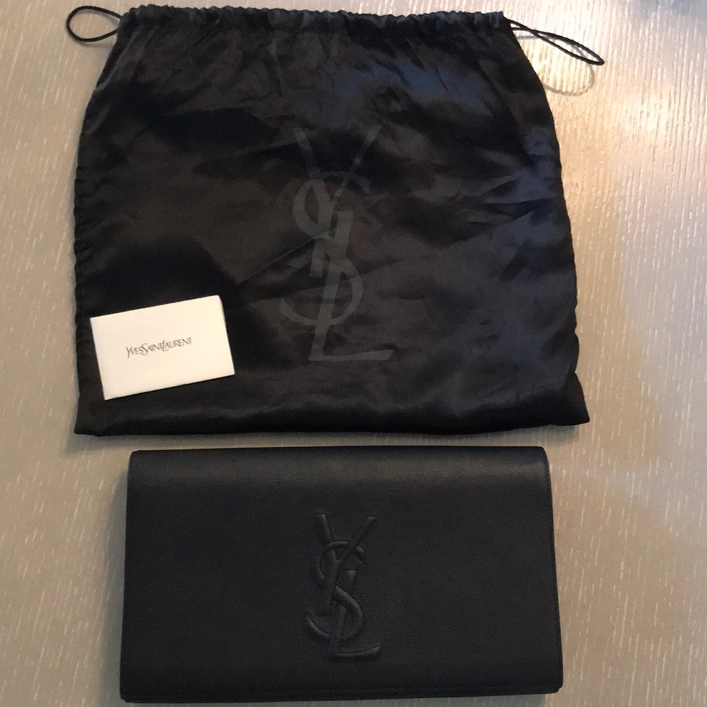 YSL black clutch